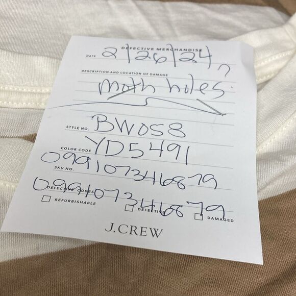 J.Crew Premium Jersey long-sleeve crewneck T-shirt in stripe - Picture 3 of 7